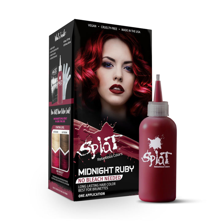 Vegan and Cruelty-Free Semi-Permanent Hair Color Dye (6 Fl Oz, MIDNIGHT RUBY)