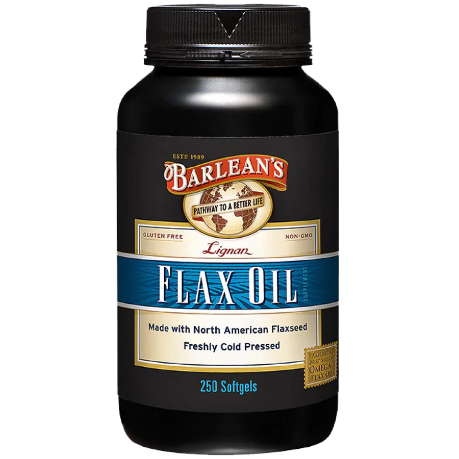 Lignan Flaxseed Oil Softgels, Cold-Pressed Flax Seed Supplement with 1,550 mg ALA Omega-3 Fatty Acids for Joint & Heart Health, 1000mg, 250 ct