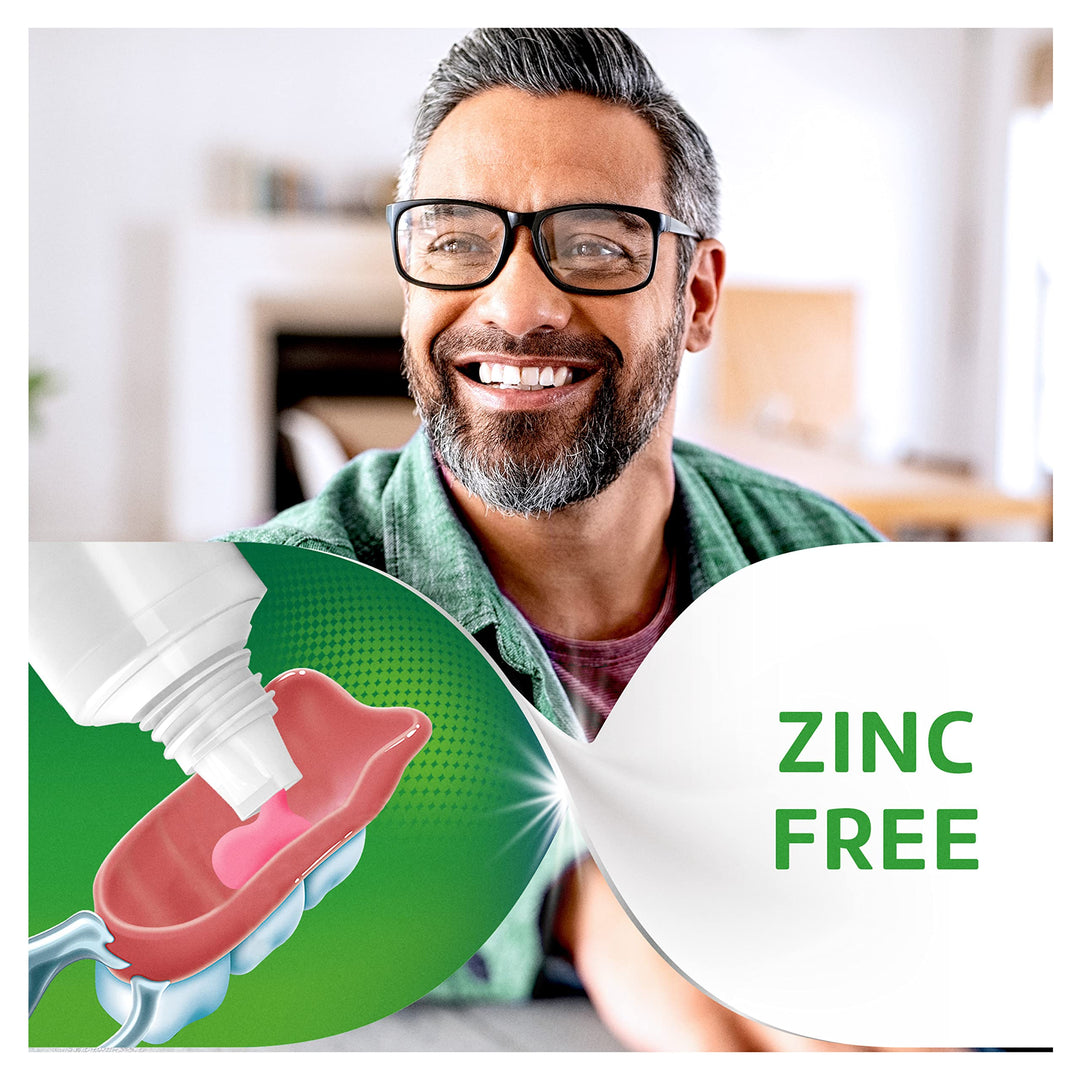 Zinc Free Denture and Partials Adhesive Cream, 2.4-ounce Twin pack