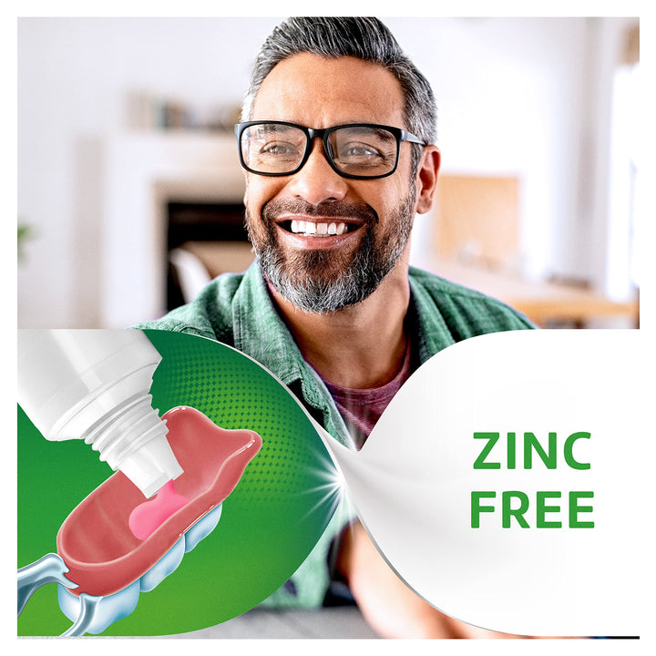 Zinc Free Denture and Partials Adhesive Cream, 2.4-ounce Twin pack