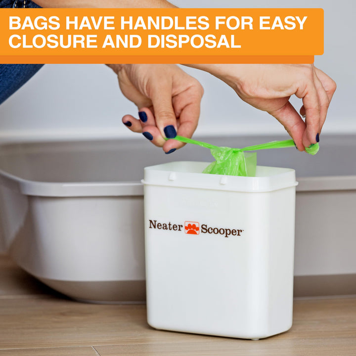 - Neater Scooper Mess-Free Cat Litter Scoop - Scoop to Bag Spill-Proof Kitty Litter Sifter System with Waste Bin - Includes 60 Refill Bags, Green