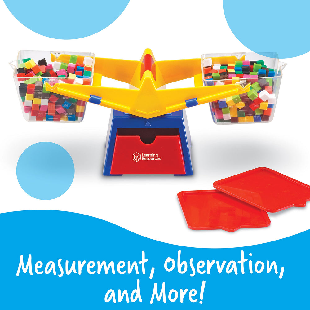 Primary Bucket Balance Teaching Scale - 1 Piece, Ages 3+, Math for Preschoolers, Classroom Balance Scale, Balance Scale for Kids, Science for Kids,Back to School Supplies