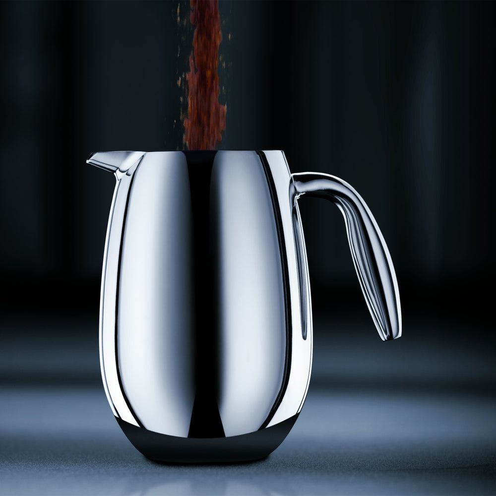 17 oz Columbia Thermal French Press Coffee Maker, Insulated Double Wall Stainless Steel, Chrome