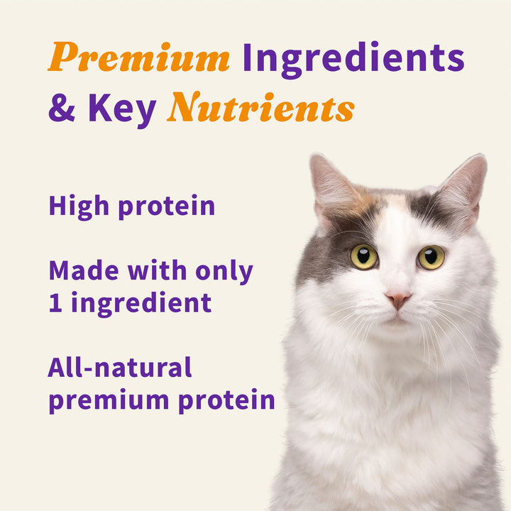 Freeze Dried Raw Cat Treats, 100% Chicken Breast Recipe, Cat Treats Pouch, All-Natural High Protien Treat, 2.2 Oz Pouch