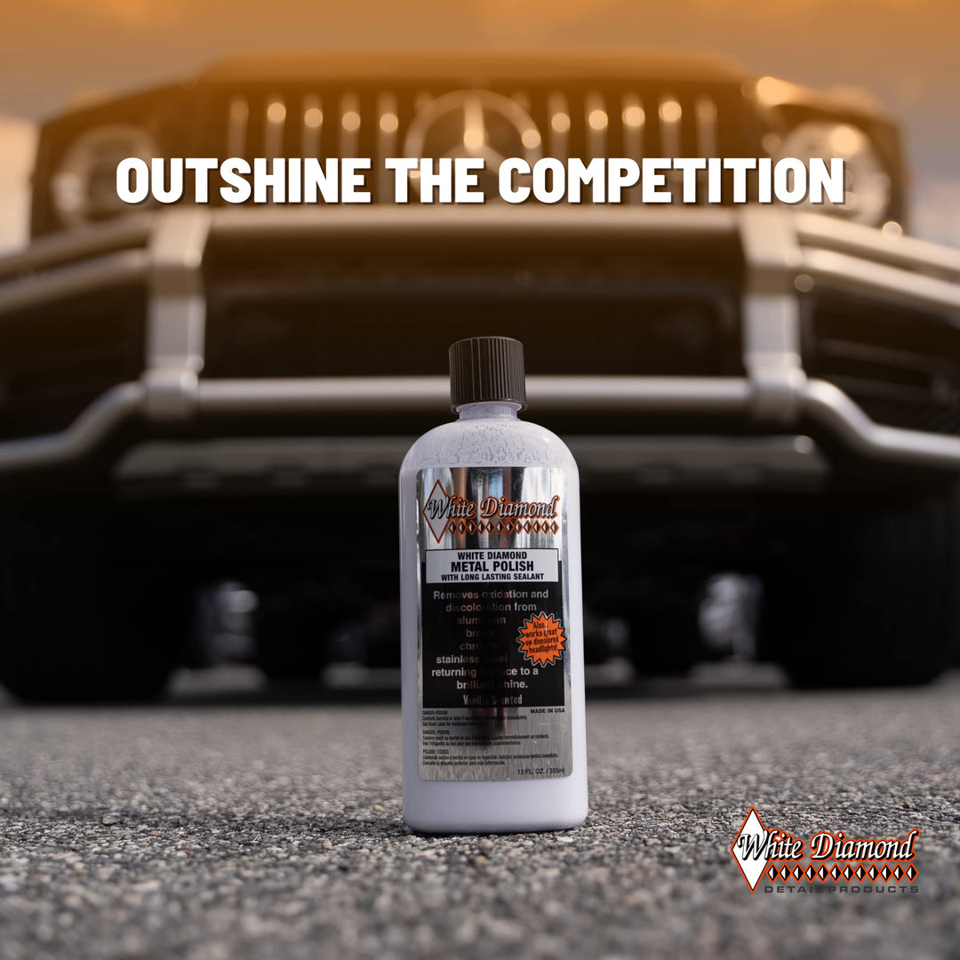 Metal Polish with Long Lasting Sealant, 12 fl oz is a Cleaner, Polisher and protectant All in one. Removes Oxidation and Discoloration from Aluminum, Brass, Chrome and More
