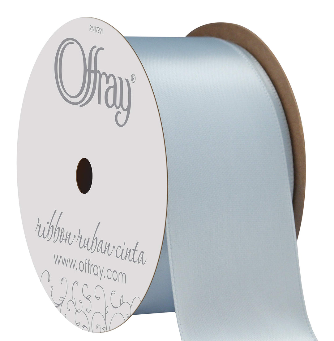 064580 1.5 Wide Single Face Satin Ribbon, Light Blue, 4 Yds