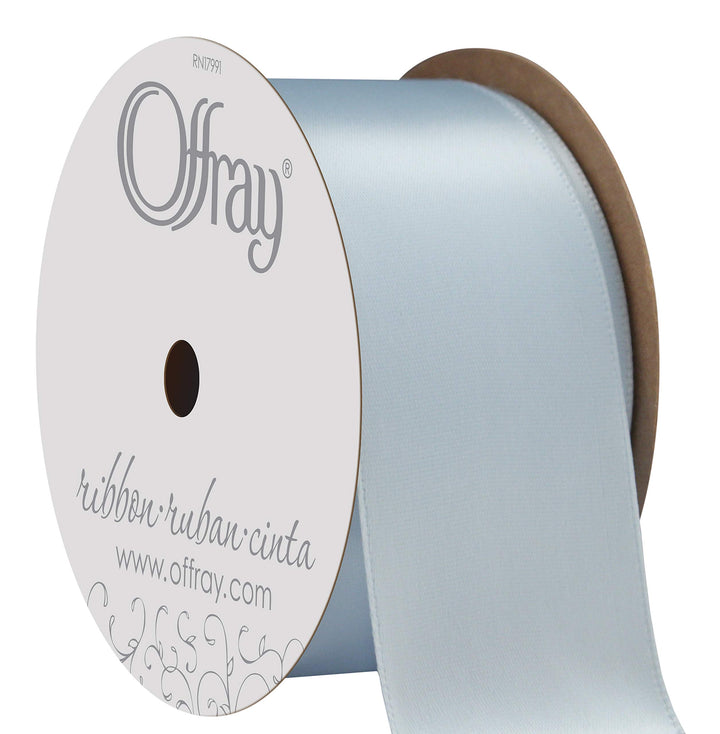 064580 1.5 Wide Single Face Satin Ribbon, Light Blue, 4 Yds