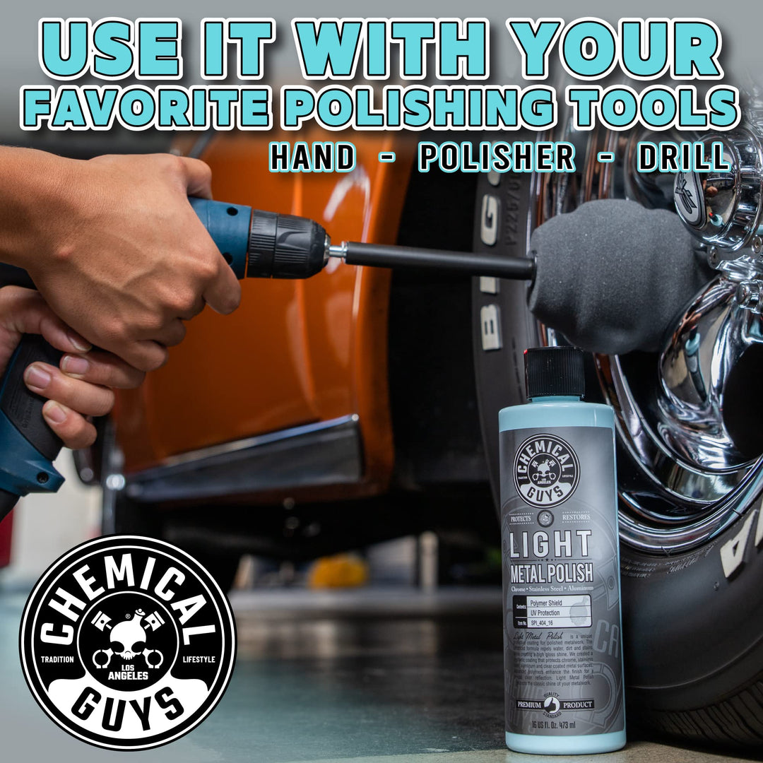 SPI_404_16 Light Metal Polish (Works on Chrome, Stainless Steel, Aluminum & More), 16 fl oz
