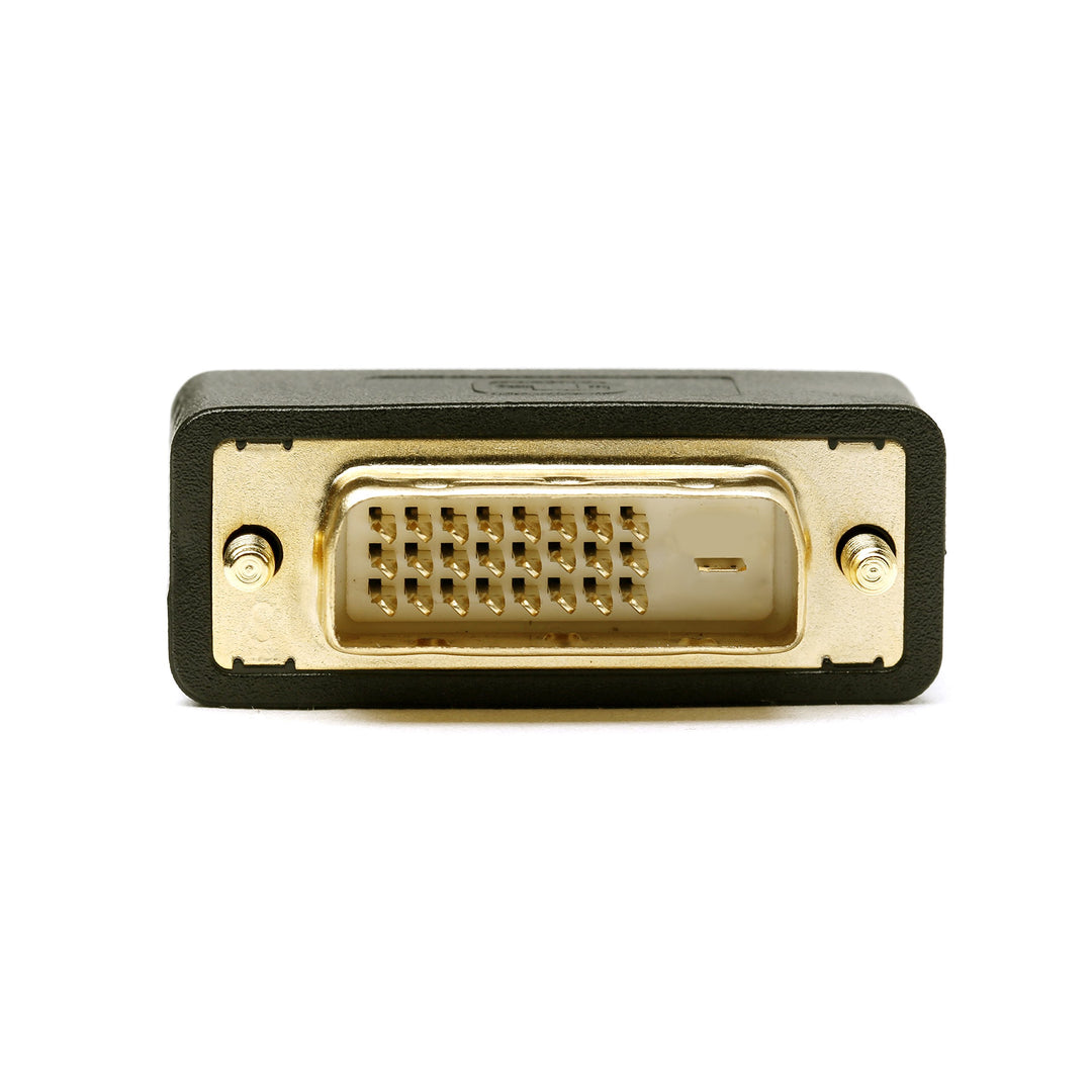 DVI-D Male to DVI-I Female Port Saver Adapter Compact Size Gold Plated