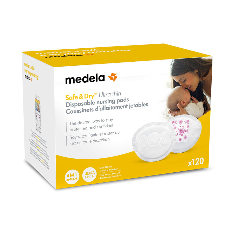 Safe & Dry Ultra Thin Disposable Nursing Pads, 60 Count Breast Pads for Breastfeeding, Leakproof Design, Slender and Contoured for Optimal Fit and Discretion(Pack of 1)