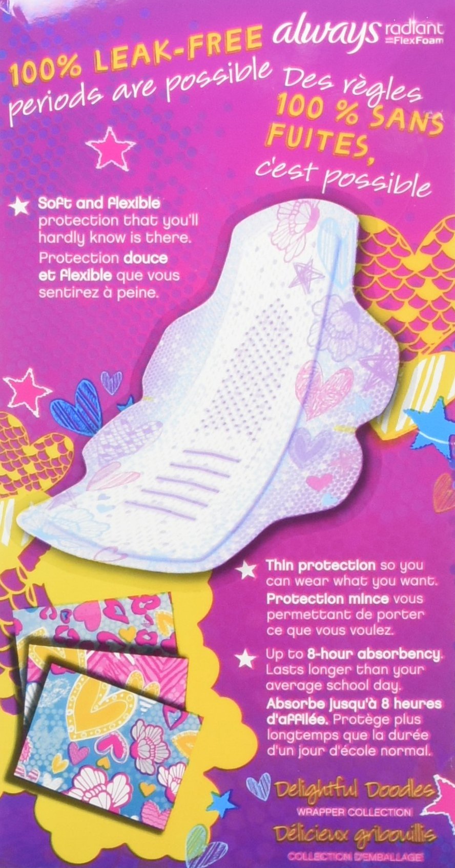Totally Teen Radiant Infinity Pads 2 Pack 56 Count