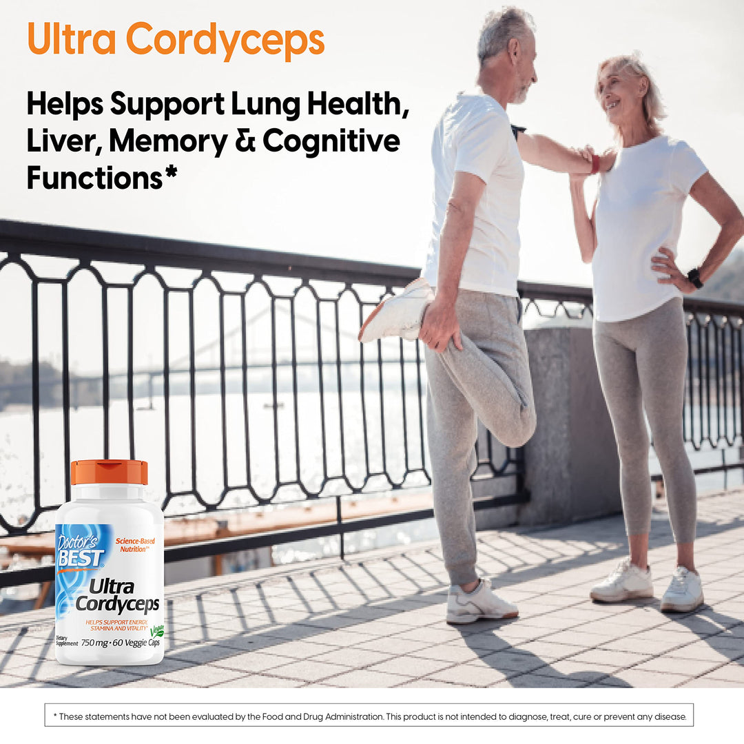 Doctor's Best Ultra Cordyceps Non-GMO, Vegan, Gluten Free, Soy Free, 60 Veggie Caps