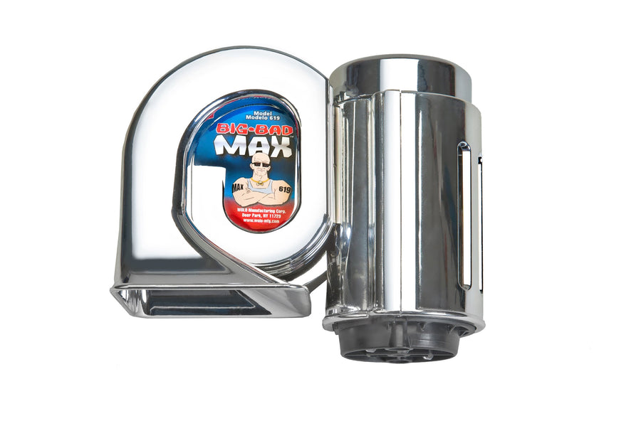 (719) Big Bad Max Chrome Air Horn - 12 Volt