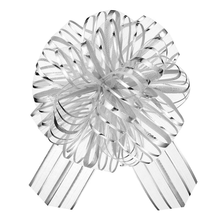 10 Pieces Pull Bow 6 inches Large Organza Bow Pull String Bows Gift Wrapping Bows for Christmas Presents Wedding Car Halloween Decoretion