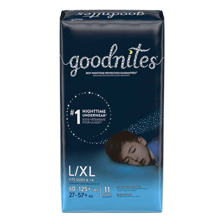 Bedtime Bedwetting Underwear for Boys, L-XL, 11 Ct. (Packaging May Vary)