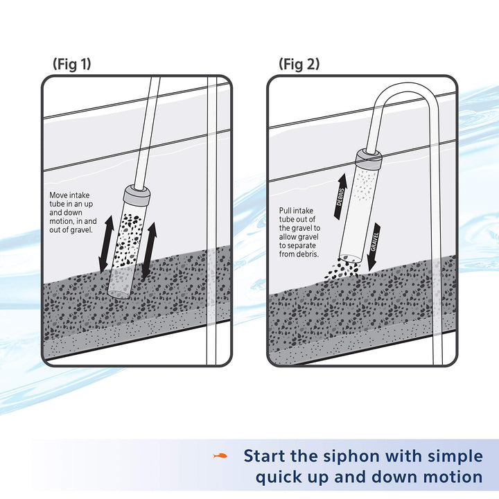 Aquarium Siphon Vacuum Gravel Cleaner Medium - 9 Inches