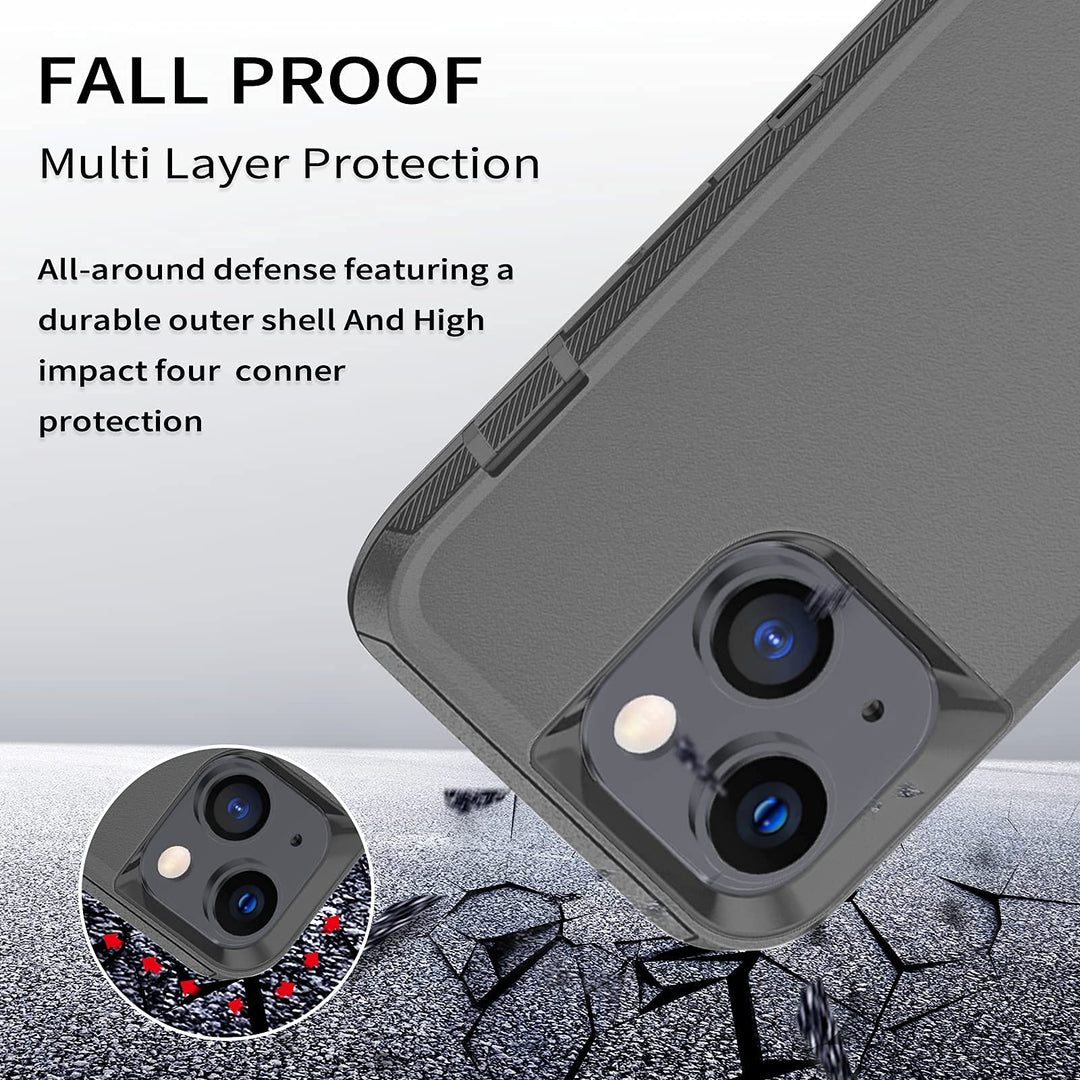 Compatible with iPhone 13 Case, Drop Protection Full Body Rugged Shockproof/Dust Proof Military Protective Tough Durable Phone Cover Heavy Duty (Purple Red/Light Pink)