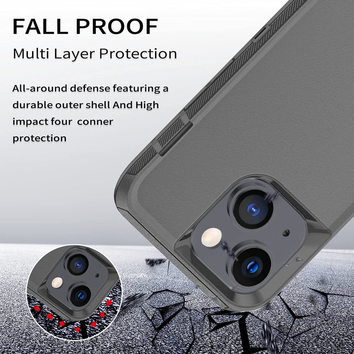 Compatible with iPhone 13 Case, Drop Protection Full Body Rugged Shockproof/Dust Proof Military Protective Tough Durable Phone Cover Heavy Duty (Purple Red/Light Pink)