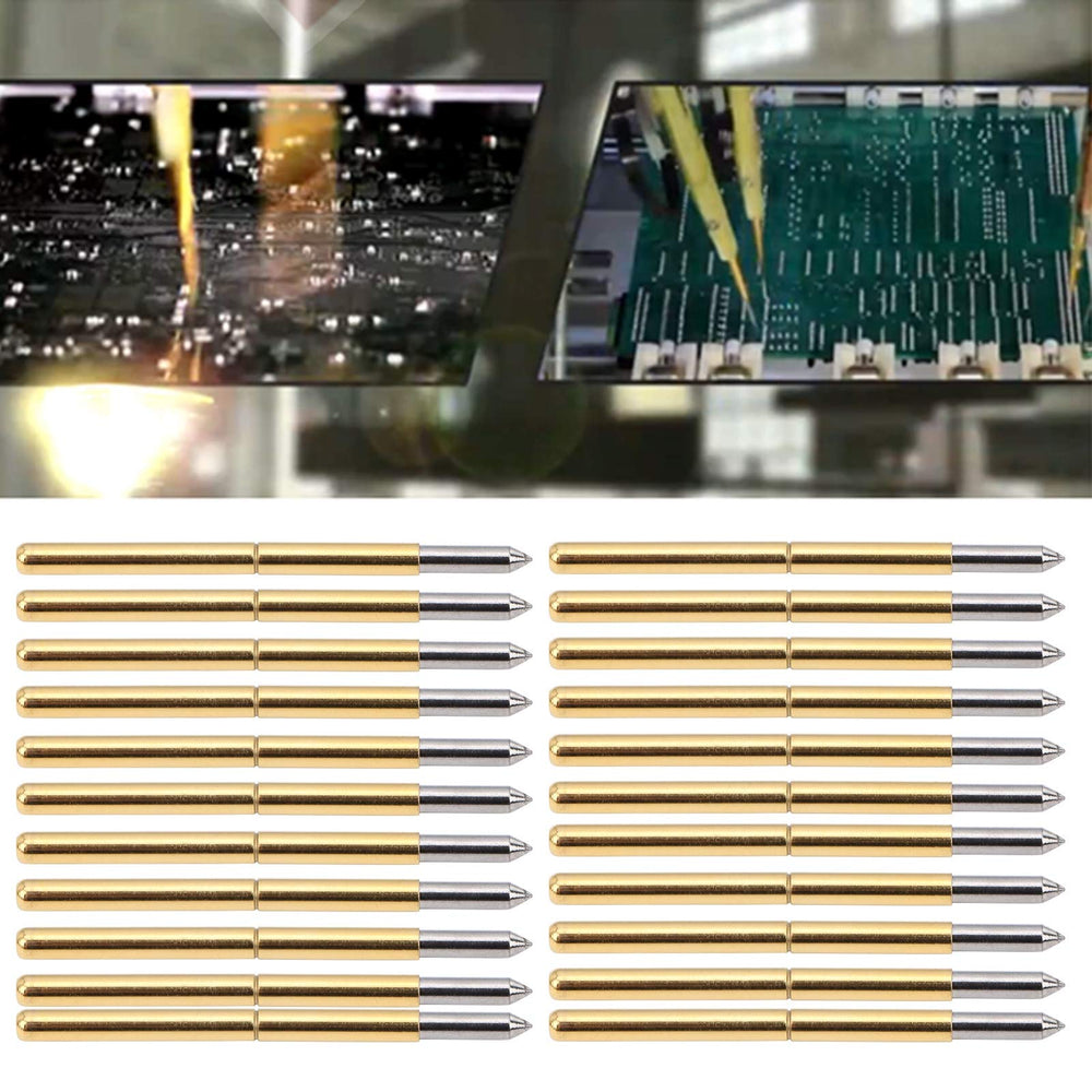 Spring Test Probe, 100pcs P125-B 2.0mm Spring Test Detection Probe Set, 0.02mm High Accuracy Spring Test Pins Brass Pogo Pins for Conductive Test, Test Stability and Durability