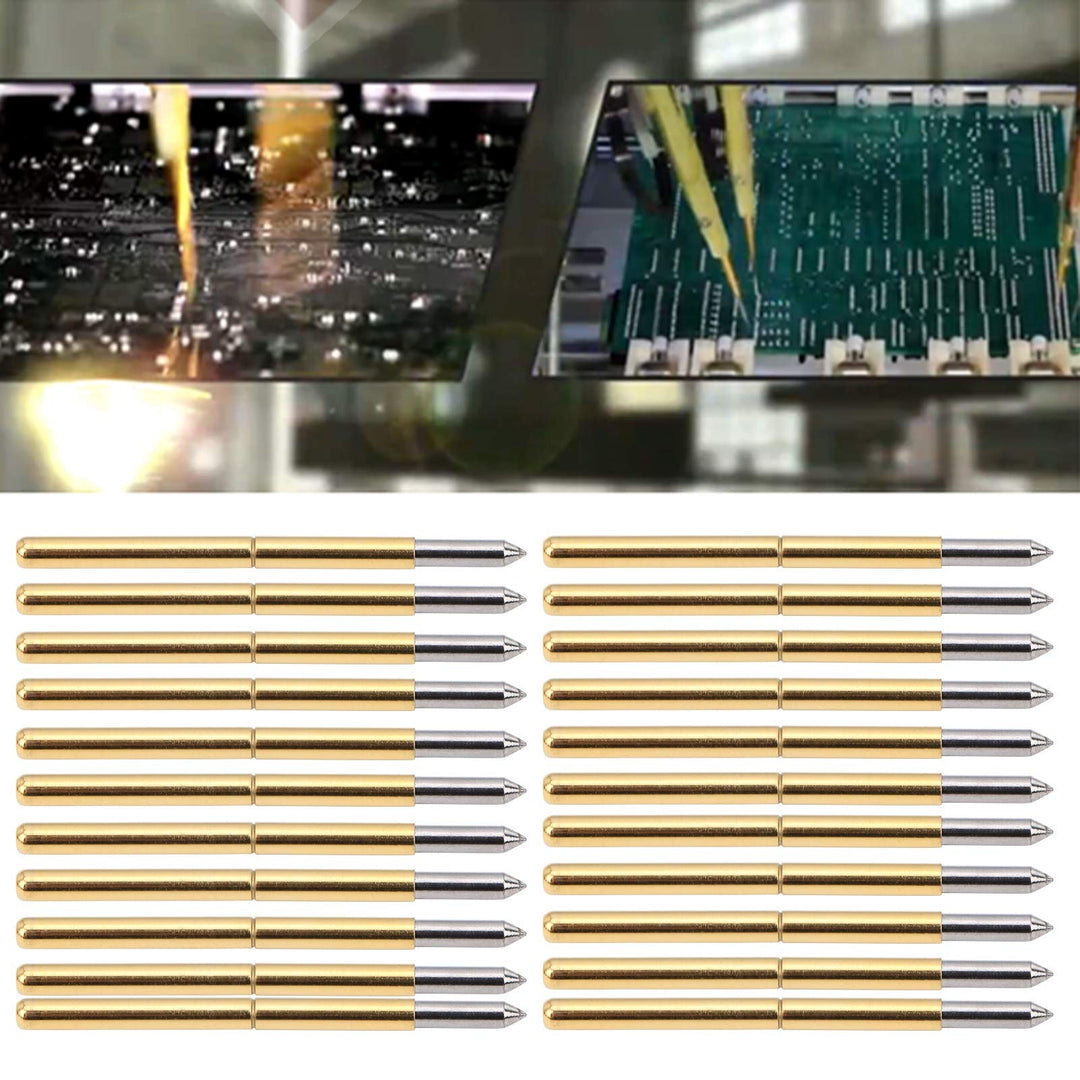 Spring Test Probe, 100pcs P125-B 2.0mm Spring Test Detection Probe Set, 0.02mm High Accuracy Spring Test Pins Brass Pogo Pins for Conductive Test, Test Stability and Durability