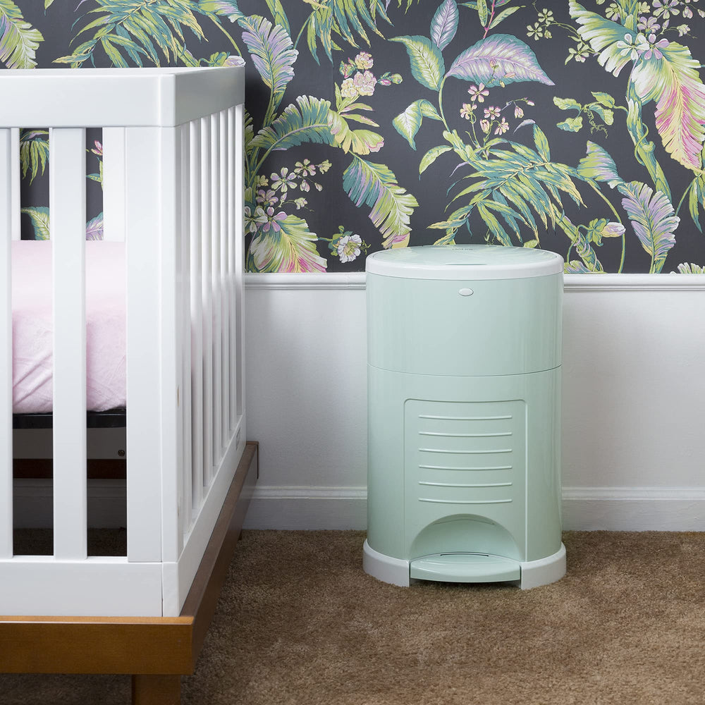 Plus Hands-Free Diaper Pail | Soft Mint | Easiest to Use | Just Step – Drop – Done | Doesn’t Absorb Odors | 20 Second Bag Change | Most Economical Refill System |Great for Cloth Diapers