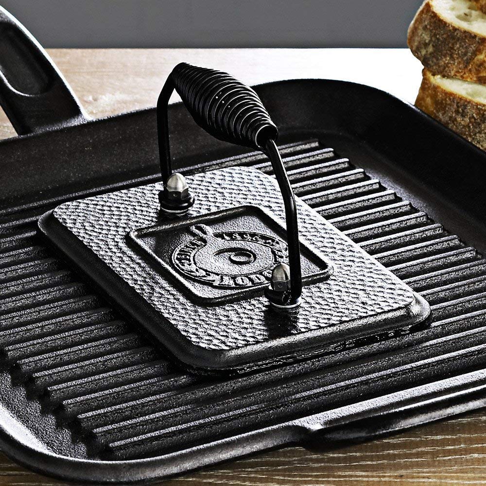 LGP3 Rectangular Cast Iron Grill Press, Pre-Seasoned, 6.75-inch x 4.5-inch