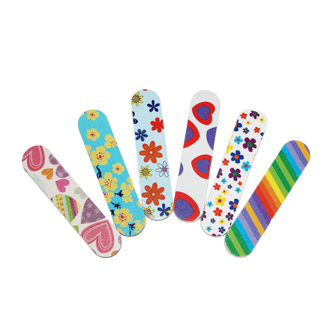 ZCollection TM (1 DOZEN) Colorful Girly Mini Emery Board Nail Files
