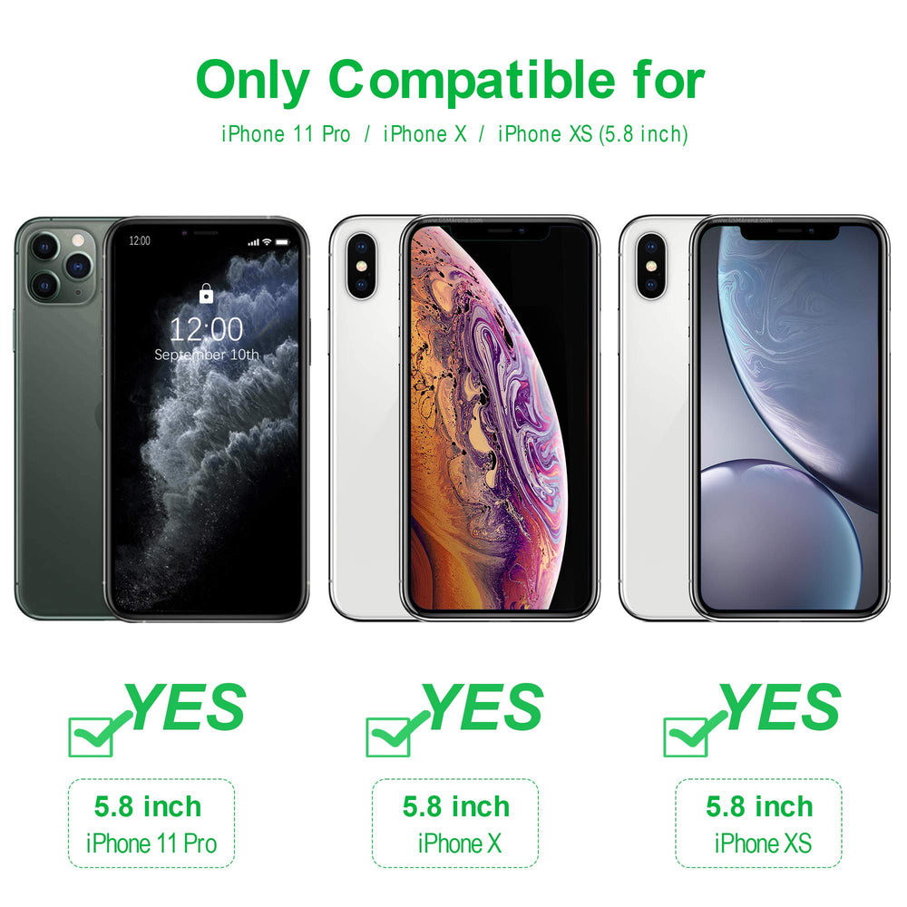 Screen Protector for iPhone 11 Pro/iPhone Xs/iPhone X, HD Tempered Glass, Anti Scratch Work with Most Case, 5.8 inch, 3 Pack