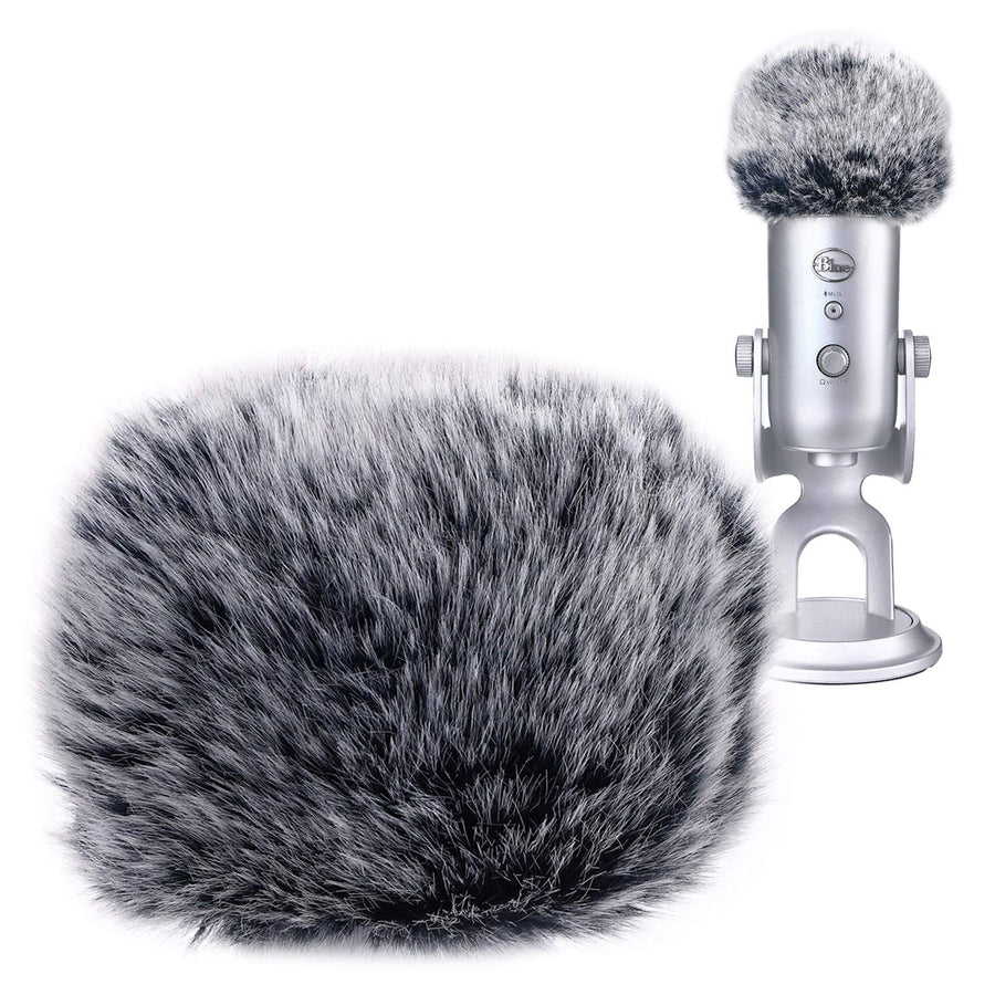 Blue Yeti Pop Filter for Blue Yeti Microphone, Blue Yeti Pro USB Condenser Mic, Windscreen Muff for Filtering Plosives and Hissing Noise, Mic Wind Cover