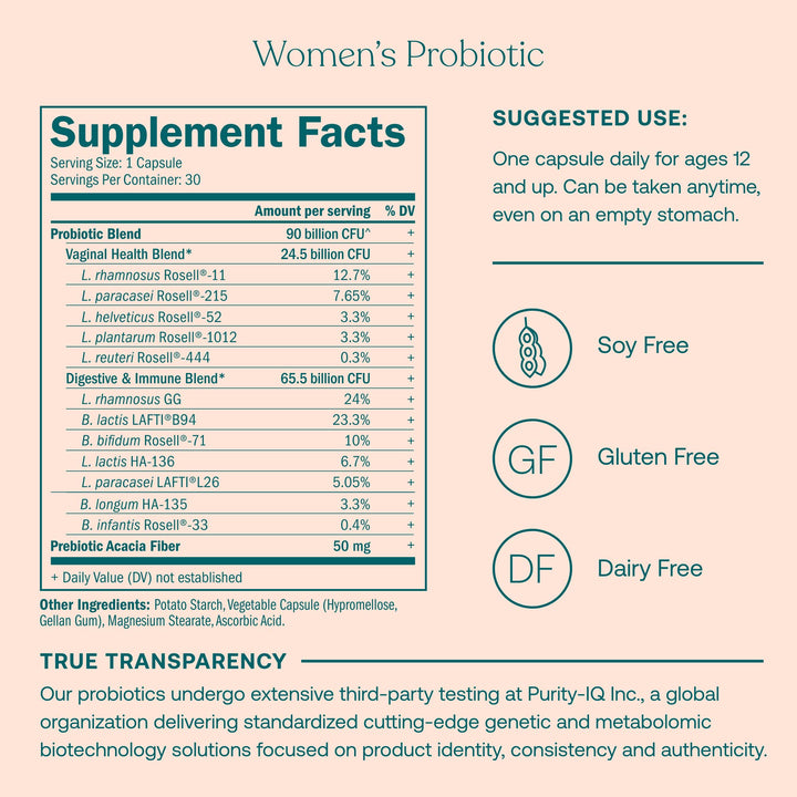 One Daily Women’s Multivitamin (30 Vegan Tablets) & One Daily Women’s Probiotic (30 Vegetarian Capsules) - Gluten Free, Soy Free, Organic - 30-Day Supply of Each