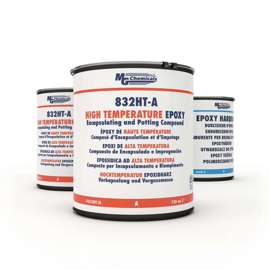 832HT High Temperature Black Epoxy Encapsulating and Potting Compound for Electronics, 78 fl. oz 2-Part kit