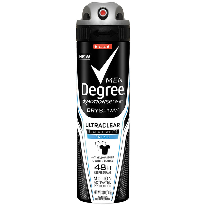 Men UltraClear Antiperspirant Deodorant Dry Spray Fresh 72-Hour Sweat and Odor Protection Antiperspirant For Men With MotionSense Technology 3.8 oz