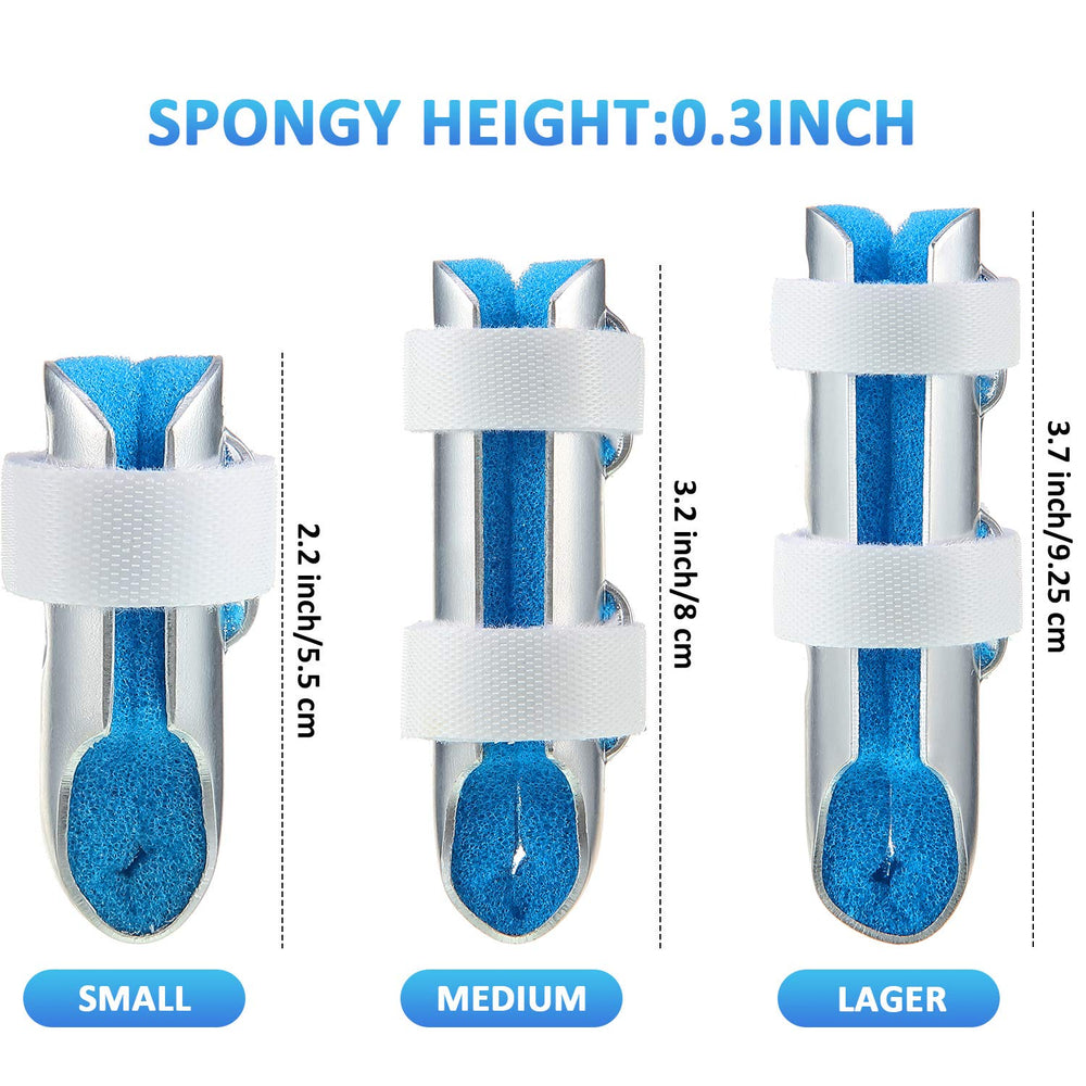 6 Pieces Finger Splints Metal Finger Support Finger Stabilizer for Adults and Children Finger Knuckle Joint Fixation, 3 Sizes