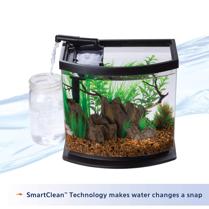 LED MiniBow Aquarium Kit with SmartClean Technology, White, 2.5 Gallon