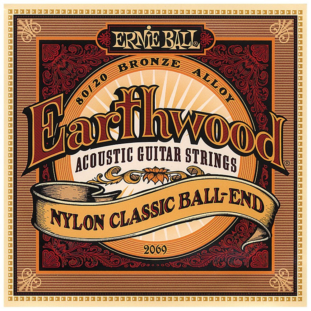 Folk Nylon Clear & Gold Ball-End 80/20 Bronze Acoustic Guitar Strings, 28-42 Gauge (P02069)