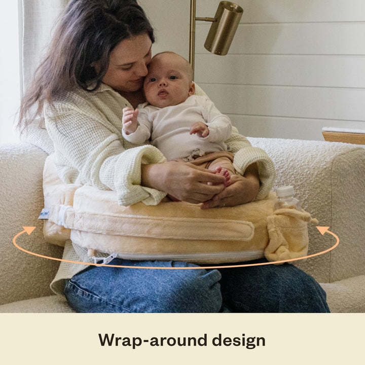 Super Deluxe Nursing Pillow Slipcover Sleeve | Great for Breastfeeding Moms | Pillow Not Included, Gold