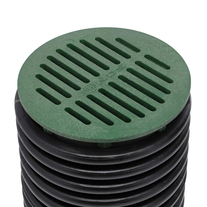 50, 6 In. Round Grate Drain Cover, Connects to Speed-D Catch Basin Drain,Drain Pipes & Fittings, for Small Lawns, Landscaping, and Patios,Green