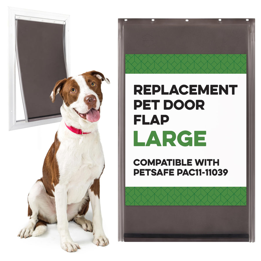 Large Replacement Dog Door Flap - Weather Resistant & Easy to Install Petsafe Freedom PAC11-11039 - Flexible Doggie Door Replacement Flaps for Small, Medium & Large Dogs & Cats