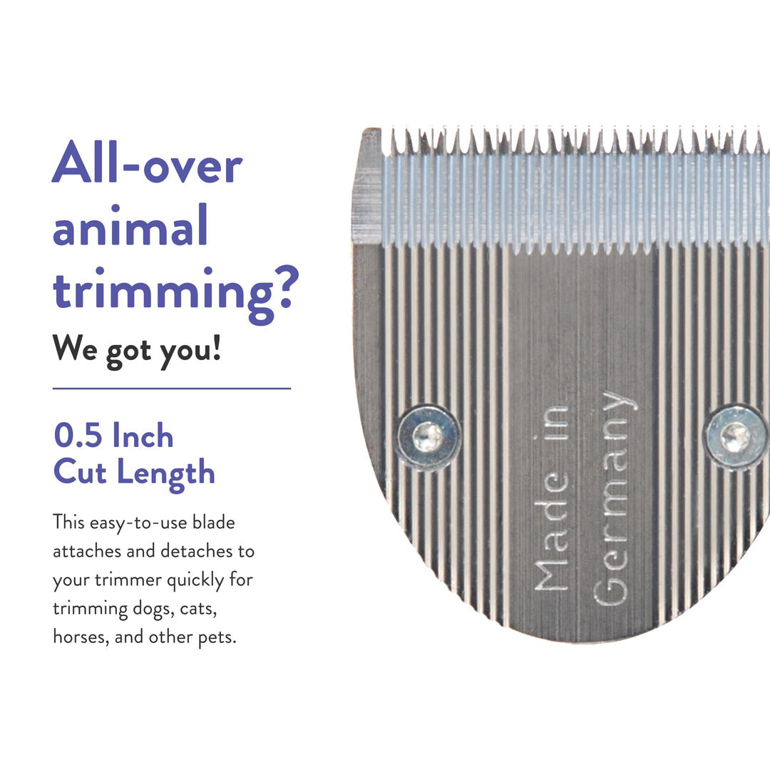 Professional Animal Blade BravMini Pet, Dog, Cat & Horse Trimmers (#41590-7370) Replacement Blade - Trimmer Blade Replacement - with 1#45 Silver Blade