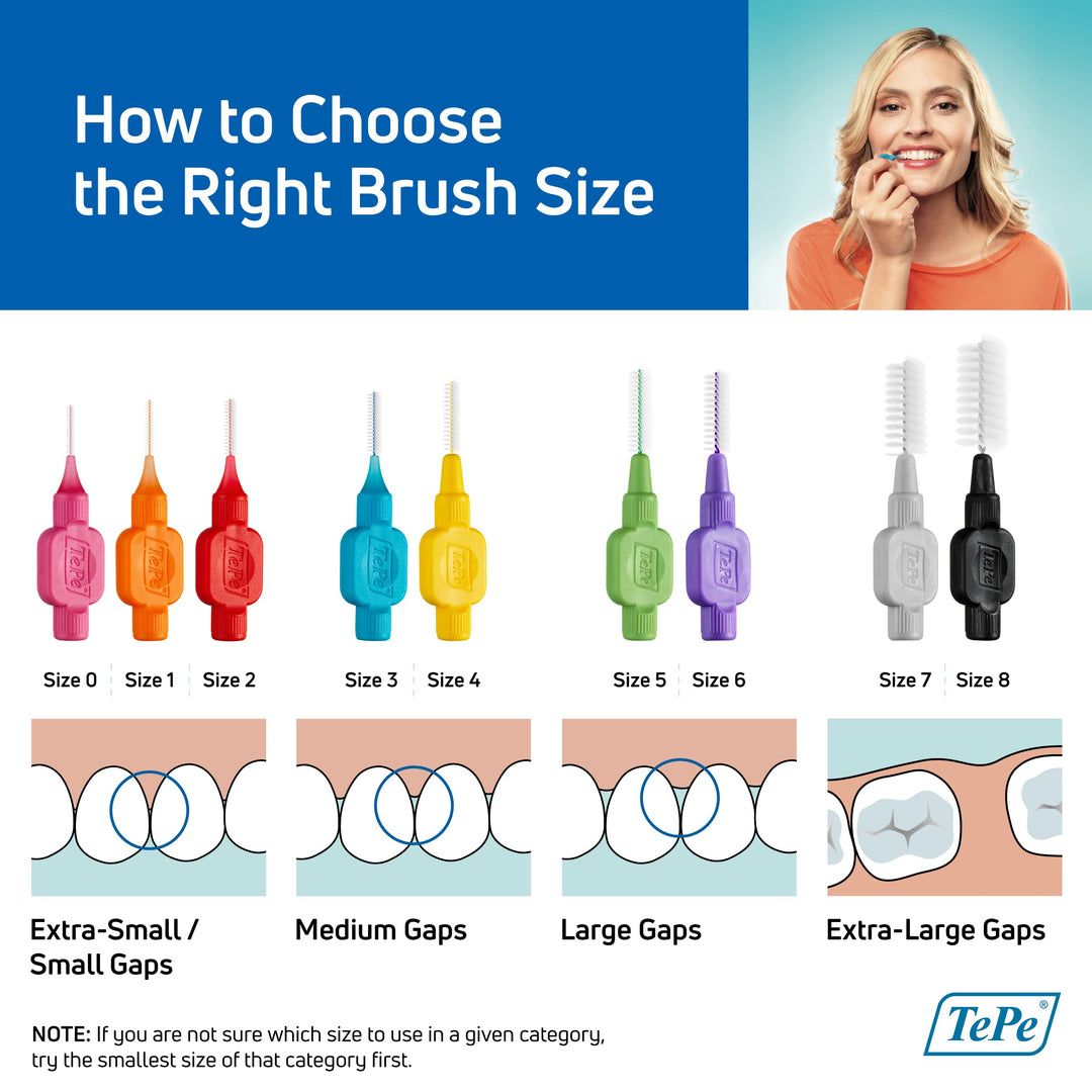 Interdental Brush Original, Soft Dental Brush for Teeth Cleaning, Mixed Pack