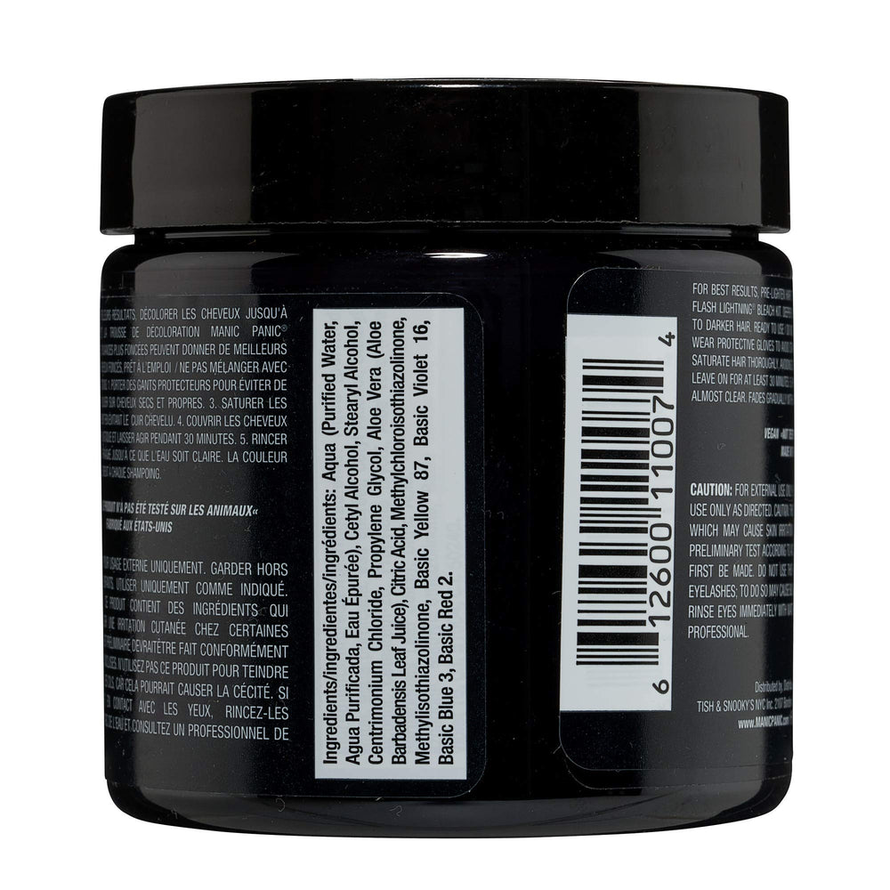 Raven Black Hair Dye - Classic High Voltage - Semi Permanent Cool-toned Black Hair Color With A Blue/Green Undertone - Vegan, PPD And Ammonia Free (4oz)