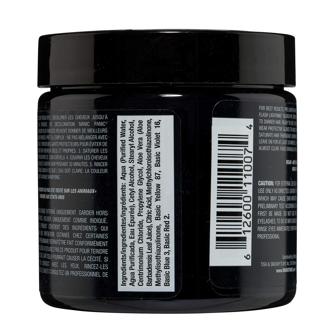 Raven Black Hair Dye - Classic High Voltage - Semi Permanent Cool-toned Black Hair Color With A Blue/Green Undertone - Vegan, PPD And Ammonia Free (4oz)