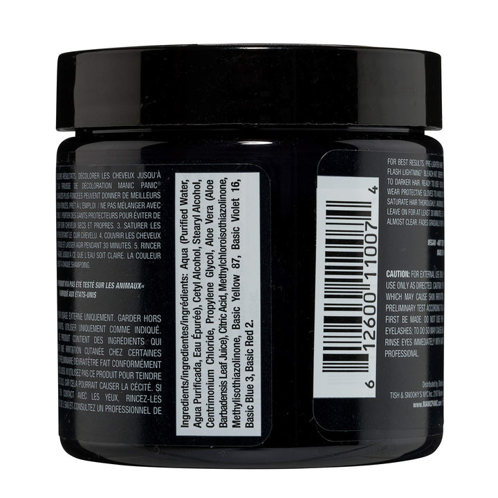 Raven Black Hair Dye - Classic High Voltage - Semi Permanent Cool-toned Black Hair Color With A Blue/Green Undertone - Vegan, PPD And Ammonia Free (4oz)