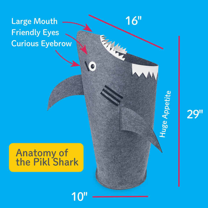 Glow in the dark Shark Hamper for Kids Unique Patented Design Large Durable Ideal for Toy Storage Kids Laundry Hamper Boys Hamper Baby Shark Laundry basket Kids Laundry Baskets Kids Hamper girls