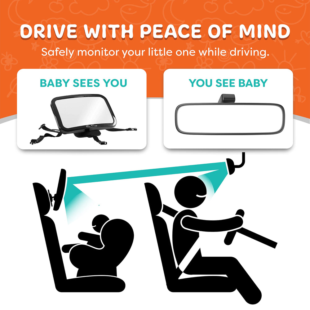 Baby Car Mirror - Adjustable Backseat Safety for Newborns Chritsmas Car Decoration Gifts for Mother's Day