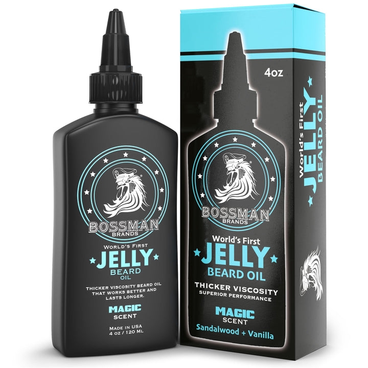 Beard Oil Jelly (4oz) - Beard Growth Softener, Moisturizer Lotion Gel with Natural Ingredients - Beard Growing Product (Magic Scent)
