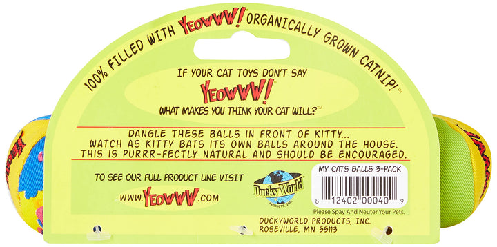 Yeowww My Cats Balls, 3 Balls per Pack
