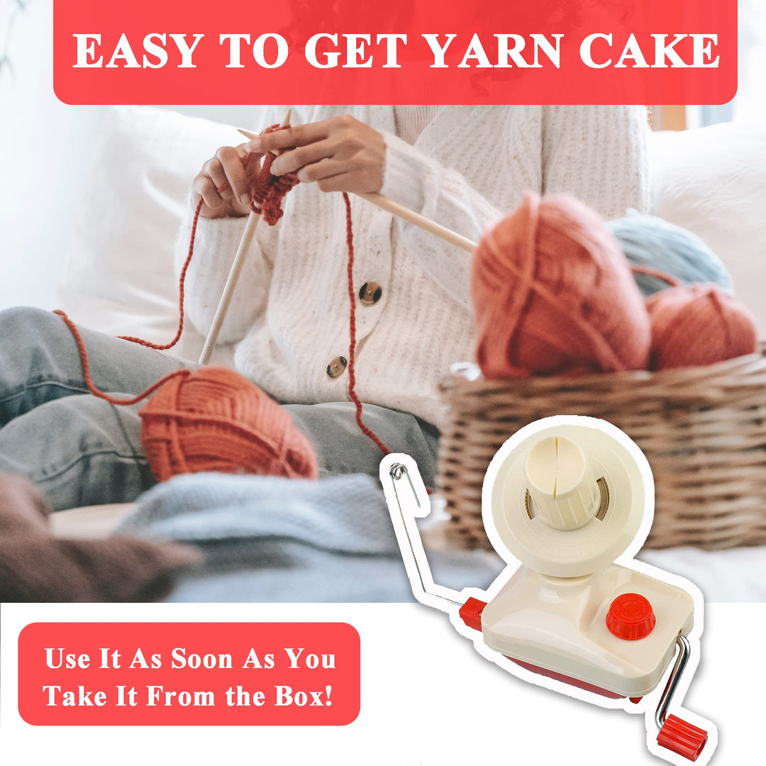 Yarn Ball Winder, Hand Operated Yarn Spinner, Yarn Winder for Crocheting, Easy to Set Up and Use Winding Machine, 4-Ounce Capacity Yarn Roller for Yarn Storage with Knitting Kit