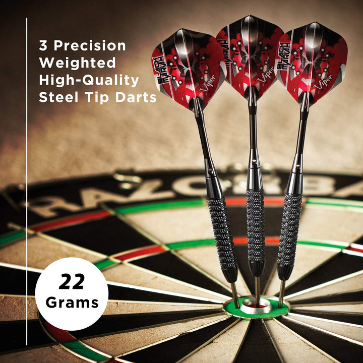 Black Mariah Steel Tip Darts, 22 Grams