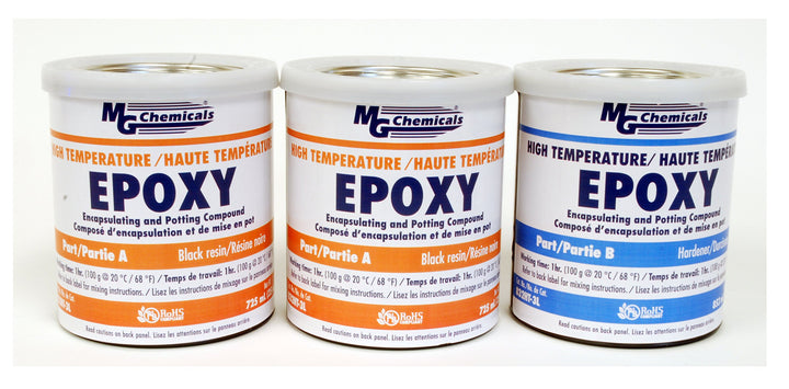 832HT High Temperature Black Epoxy Encapsulating and Potting Compound for Electronics, 78 fl. oz 2-Part kit